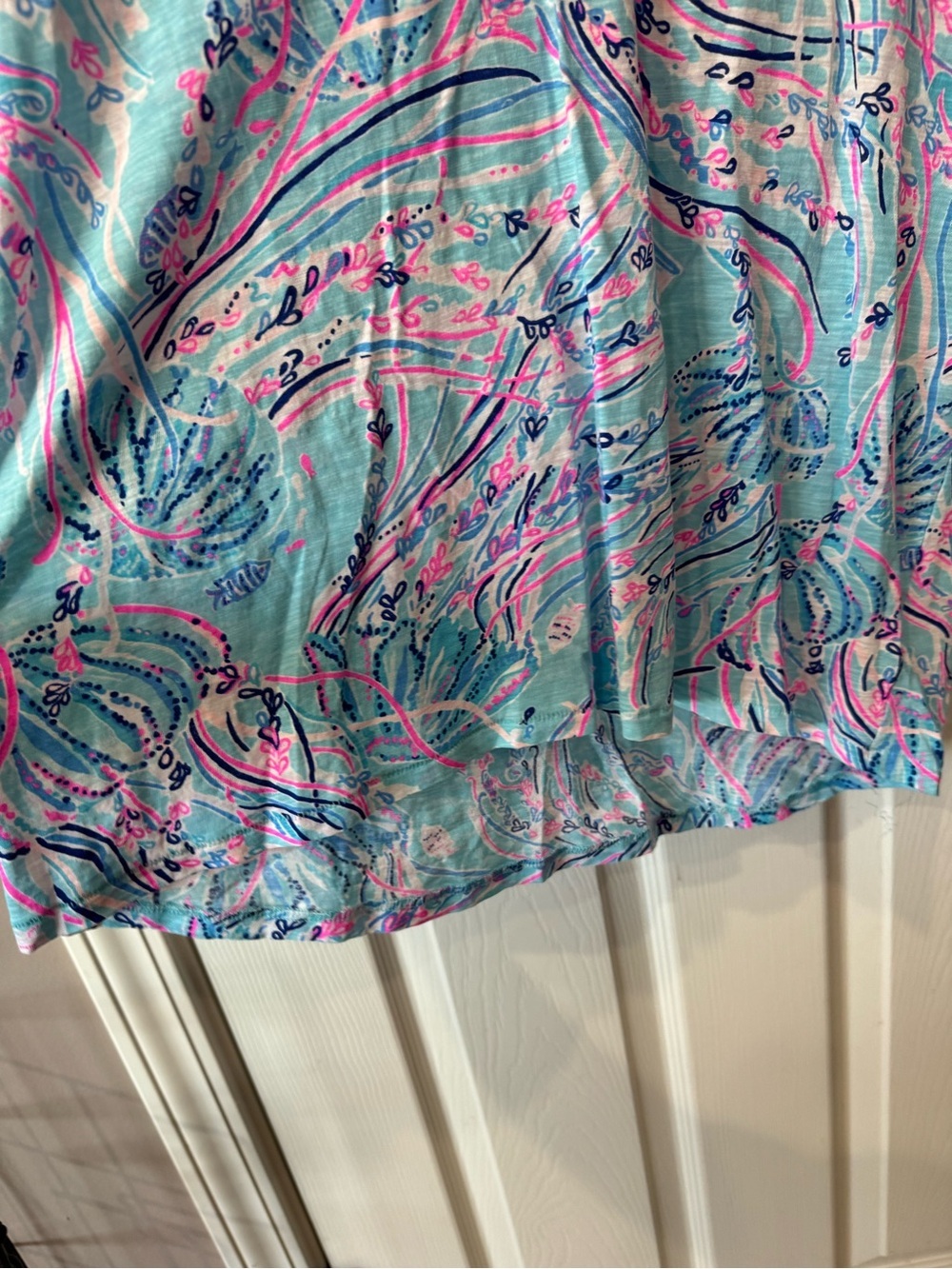 Lilly Pulitzer Etta Long Sleeve Bermudaful Women's Cotton Shirt Size Small - Picture 4 of 8